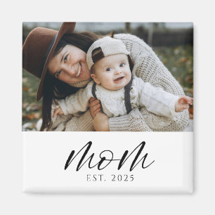 Maman Établie Cadeau Photo Magnet