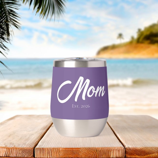Maman établie écriture violette (Plage (pivotée))