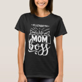 Maman femme patron nom personnalisé T-shirt (Devant)