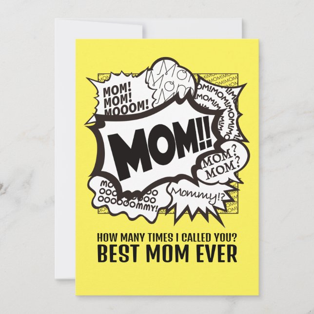 MAMAN ! Fête des mères grâce aux cartes (Devant)