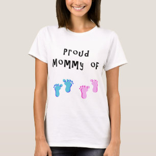 Maman fière de 1 T-shirt de fille du garçon 1