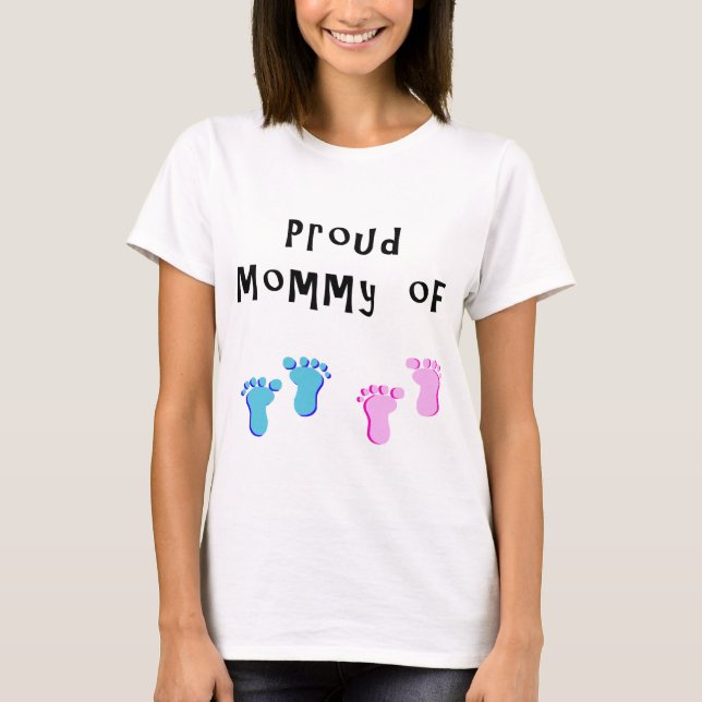 Maman fière de 1 T-shirt de fille du garçon 1 (Devant)