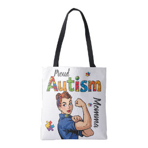 Maman fière d'un enfant autiste Sac réutilisable p