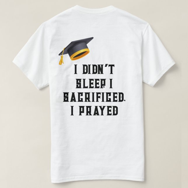 Maman fière moderne | T-shirt de remise de diplôme (Design dos)