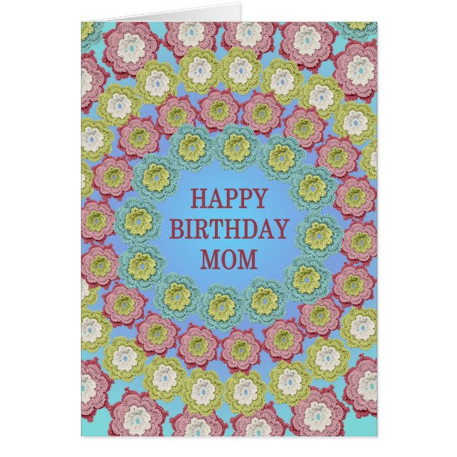 Maman Fleurs de Crochet d'anniversaire (Devant)