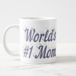 Maman grise demi-texte géant tasse de café
