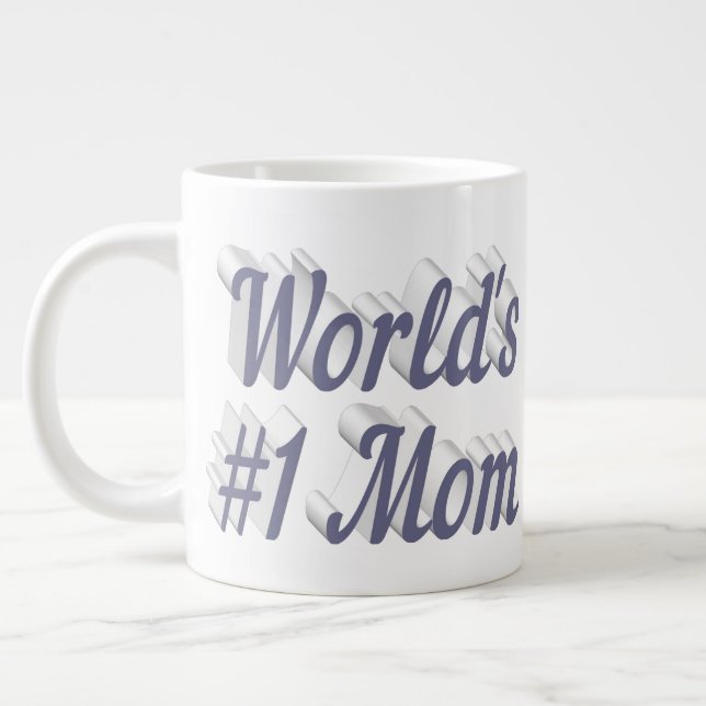 Maman grise demi-texte géant tasse de café (Gauche)