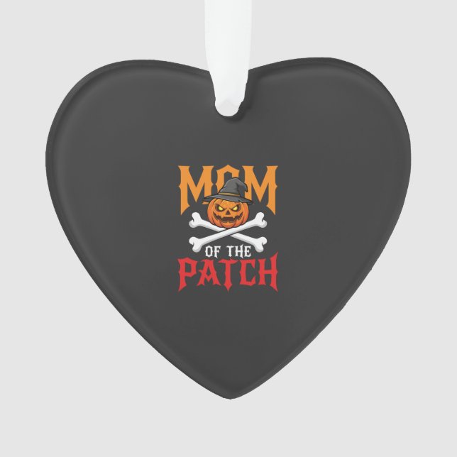 Maman Halloween de Patch citrouille sorcière (devant)
