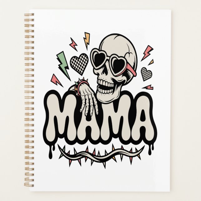 Maman Halloween drôle crâne cool (Devant)