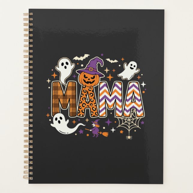 Maman Halloween Fantômes Sorcière et Citrouille Gr (Devant)
