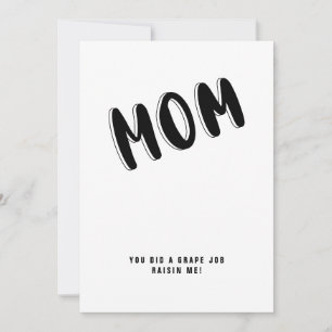 Maman Humour Funny Fête des mères Citations Carte