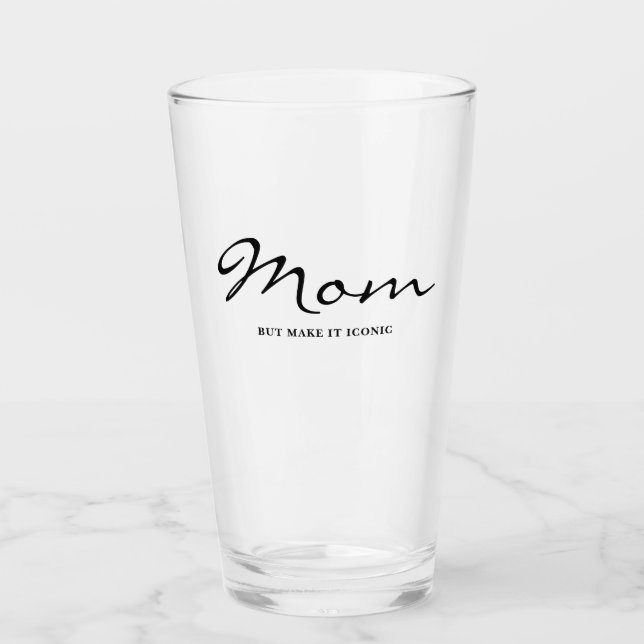 Maman Iconique Amusante Spirituelle Cool Verre Cla (Devant)