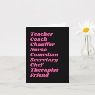 Maman Jobs texte personnalisable Carte de fête des