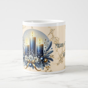 Maman Joyeux Noël Bougies bleues Spécialité Mug