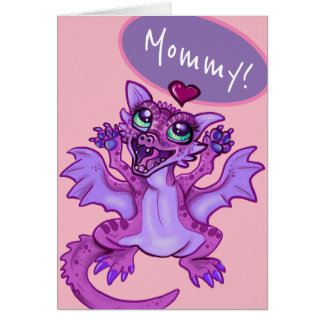maman, la carte de bébé dragon du jour de la mère