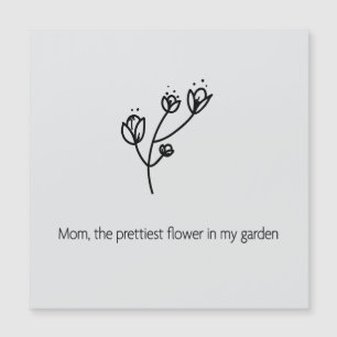 Maman la plus jolie fleur (Typographie noire)