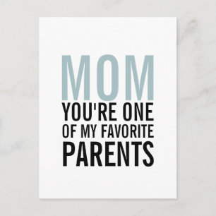 Maman Ma Parent Favorite Carte postale Fête des mè