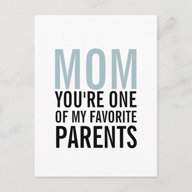 Maman Ma Parent Favorite Carte postale Fête des mè (Devant)