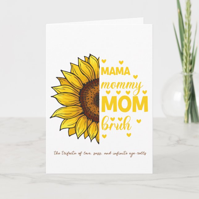 Maman, maman BRUH Carte de fête des mères (Devant)
