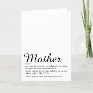 Maman, Maman, Définition de carte de mère la meill
