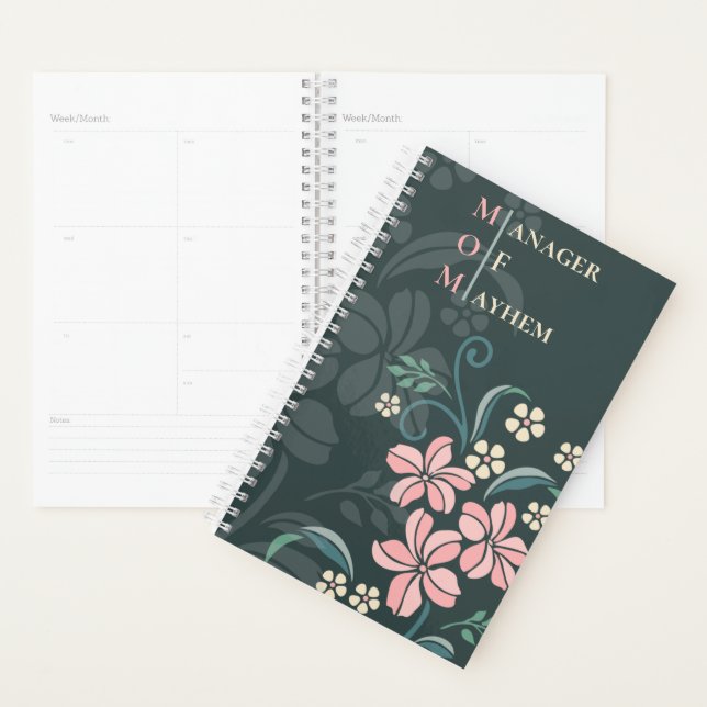 Maman Manager de Mayhem Stylish Floral (Devant avec enveloppe)