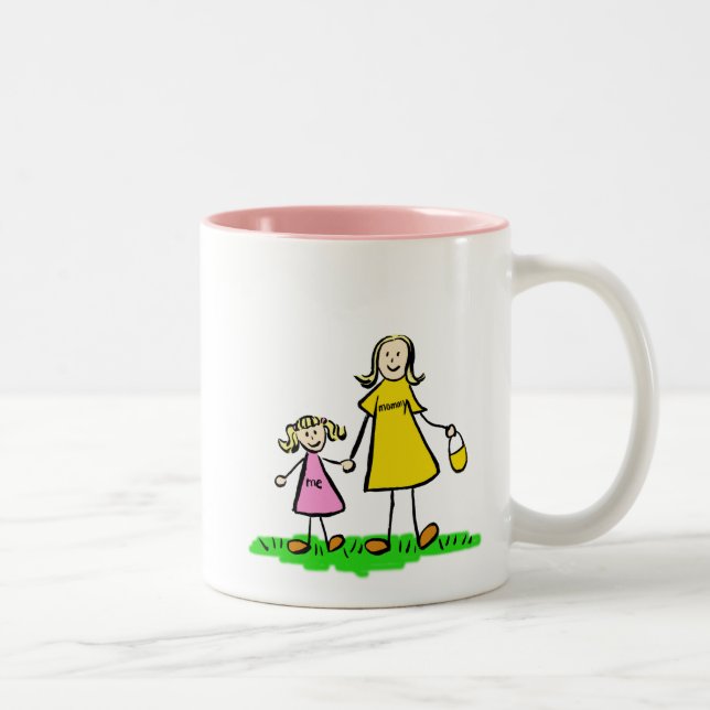 Maman & Me Blond Little Girl Mug (Droit)