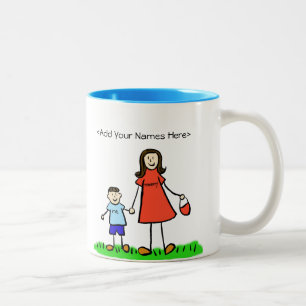 Maman & Me - Brunette Petit Garçon Mugs Personnali