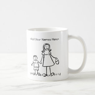 Maman & Me - Mère & Petit Garçon Mugs Personnalisé