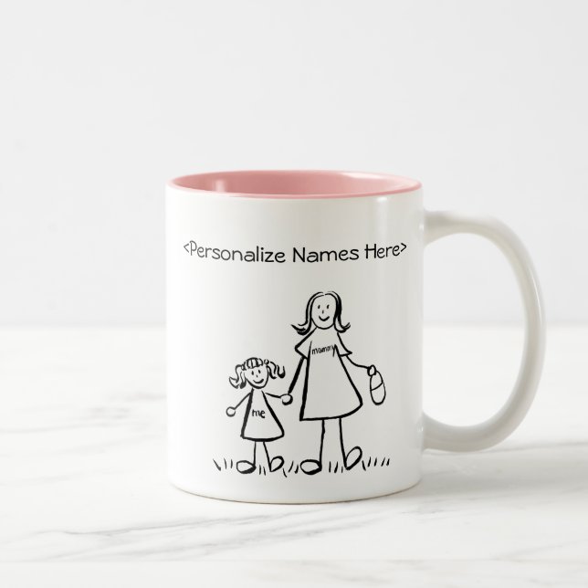 Maman & Me - Mère & Petite Fille Mug Cadeau Person (Droit)