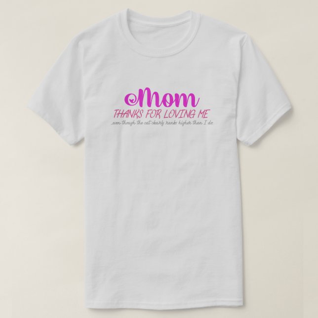 Maman, merci de m'aimer T-shirt (Design devant)