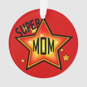 Maman Mère Super Star Noël Ornement 2