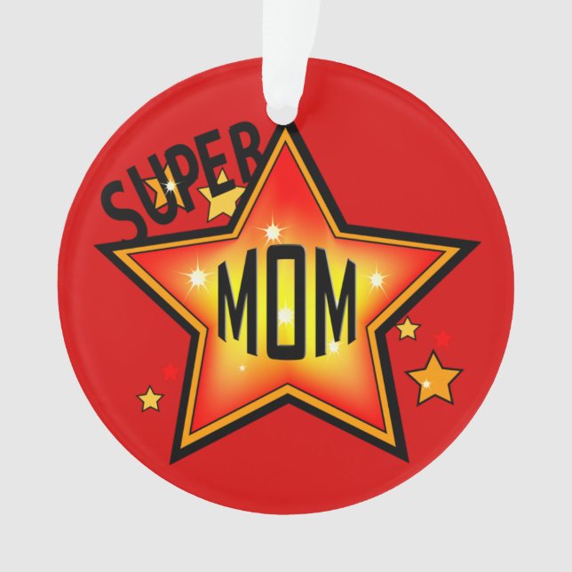 Maman Mère Super Star Noël Ornement 2 (devant)