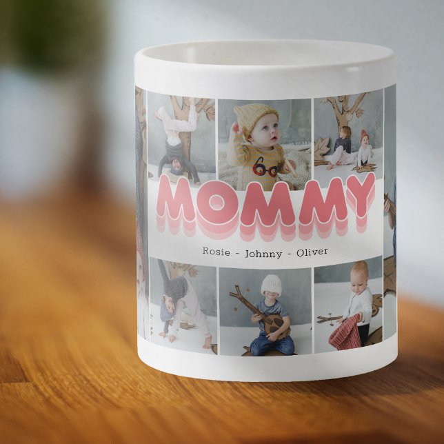 Maman mignonne 8 Tasse à café avec collage de phot (Créateur téléchargé)