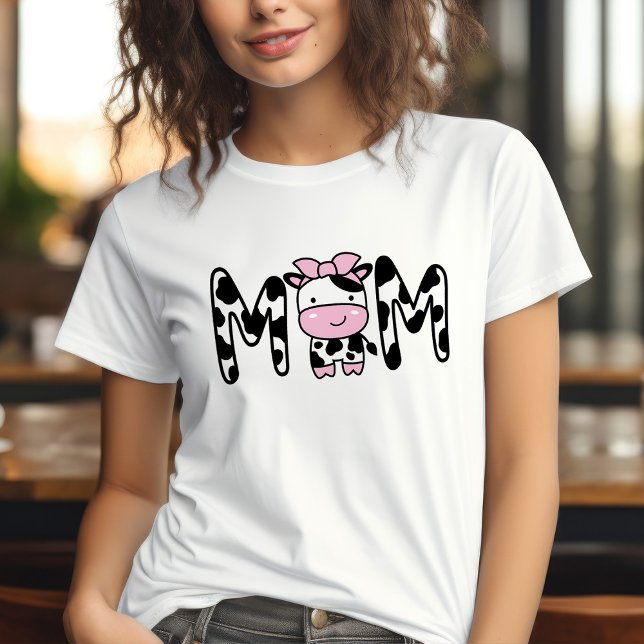 Maman mignonne Cow à thème Anniversaire T-shirt (Créateur téléchargé)