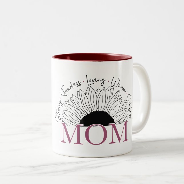 Maman mignonne Qualités Mug pour la fête des mères (Devant droit)