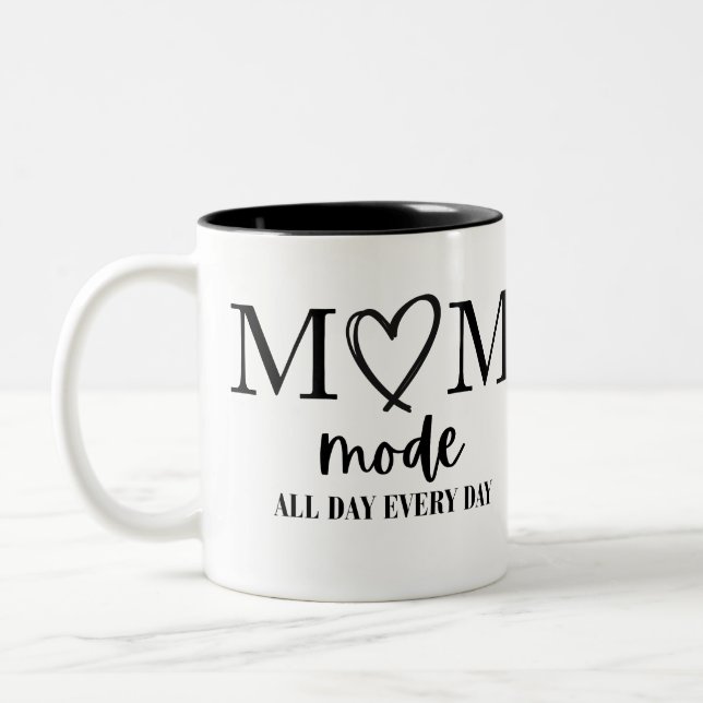 Maman Mode Toute la journée Mère's Day Mug (Gauche)