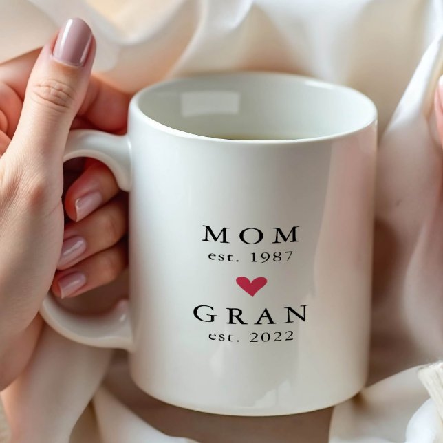 Maman Moderne | Année de Fondation Tasse à Café (Créateur téléchargé)