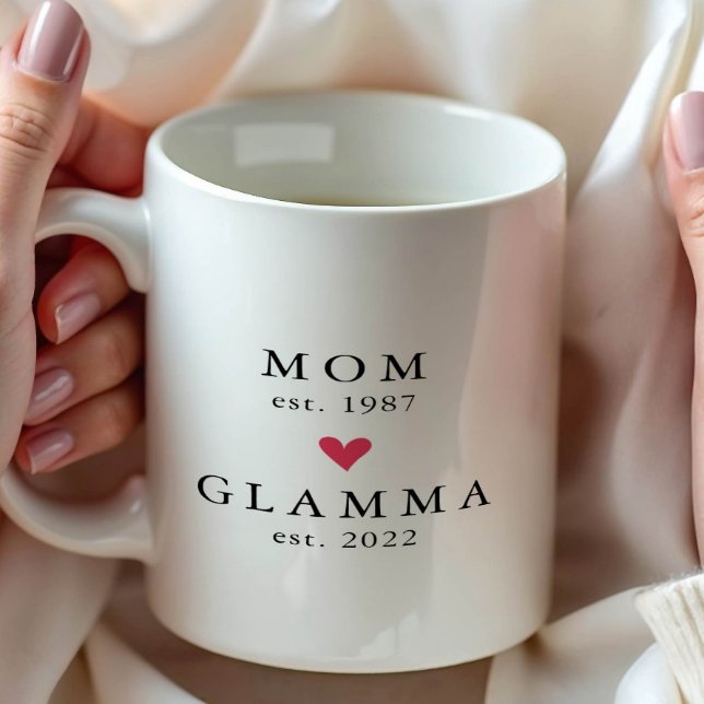 Maman Moderne | Glamma Année de Fondation. Tasse à (Créateur téléchargé)