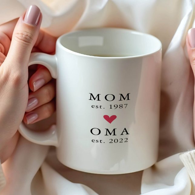 Maman Moderne | Oma Année de création. Tasse à caf (Créateur téléchargé)