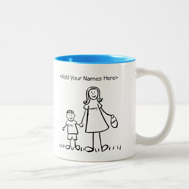 Maman & Moi - Mère & Petit Garçon Mugs Personnalis (Droit)