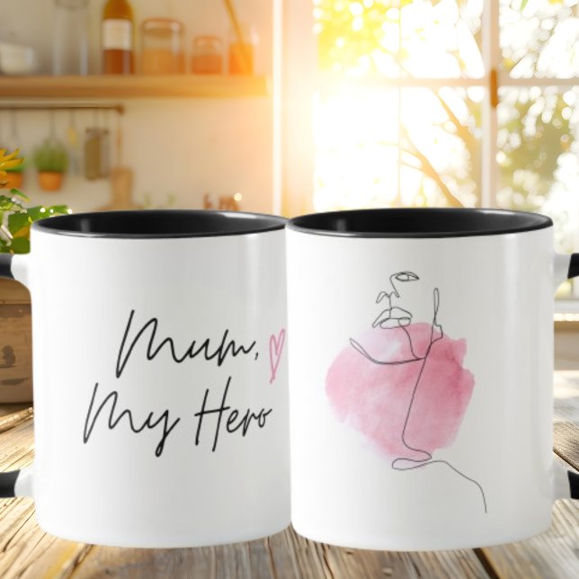 Maman Mon Héros Fête des Mères Café Mug (Créateur téléchargé)