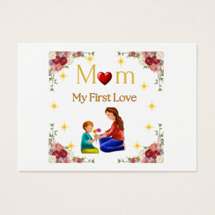 Maman - Mon premier amour   Carte de voeux pour la