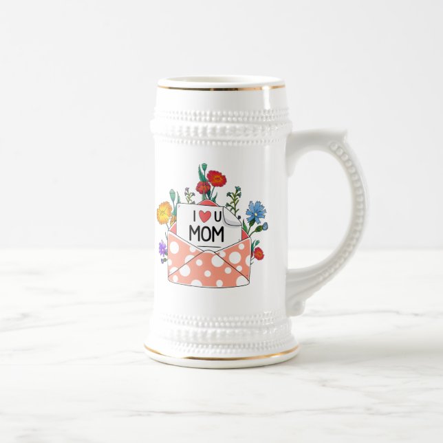Maman Mug Je t'aime Maman Beer Stein (Droite)