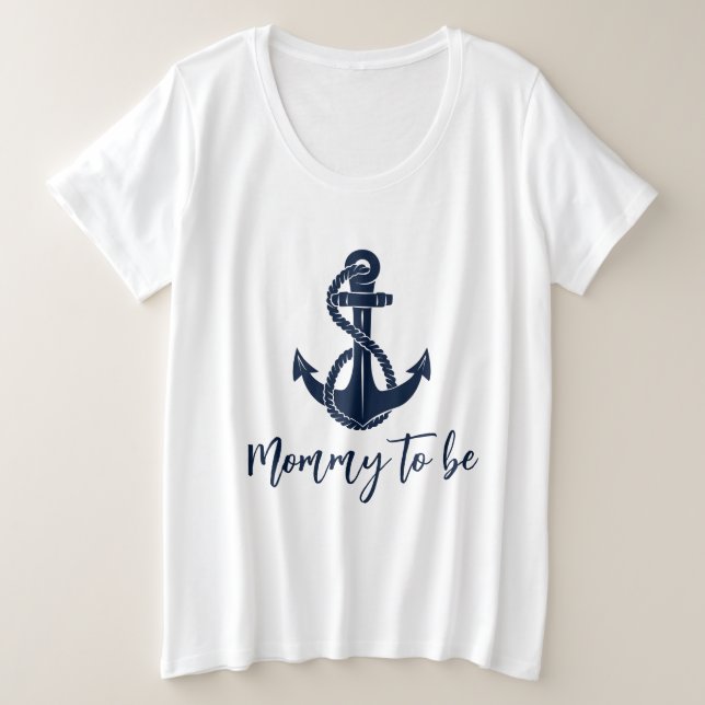 Maman nautique pour être Baby shower d'Ancre Perso (Design devant)