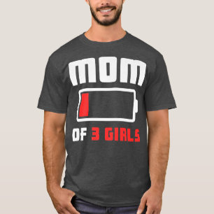 Maman of 3 Girls Funny Mère's Day Premium T-Shirt