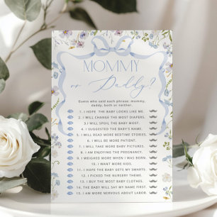 Maman ou papa Blue Bow Guess Who Floral jeu