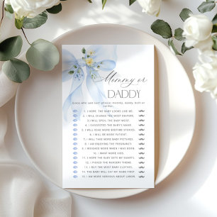 Maman ou papa Blue Bow Guess Who Floral jeu