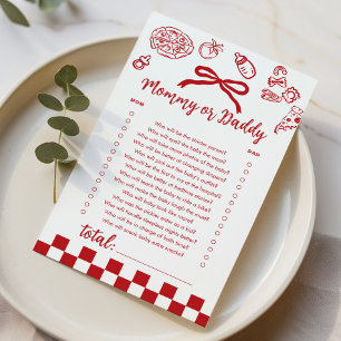 Maman ou Papa Ciao Baby Pizza jeu de baby shower