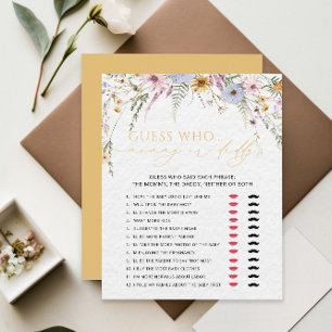 Maman ou papa fille Baby shower Fleur sauvage Jeu