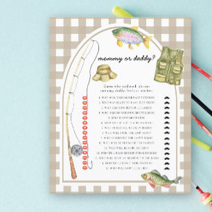 Maman ou papa Fisherman jeu de baby shower